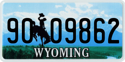WY license plate 9009862