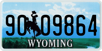 WY license plate 9009864