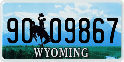 WY license plate 9009867