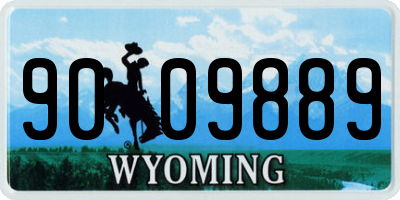 WY license plate 9009889