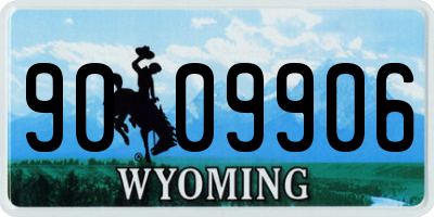 WY license plate 9009906