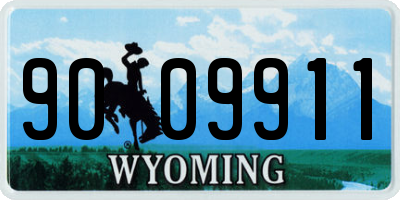 WY license plate 9009911