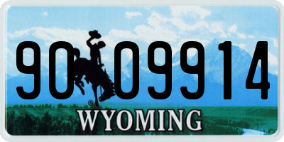 WY license plate 9009914