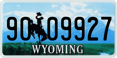 WY license plate 9009927