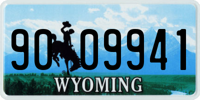 WY license plate 9009941