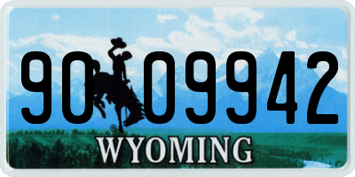 WY license plate 9009942