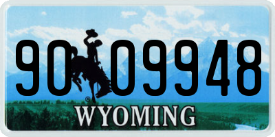 WY license plate 9009948