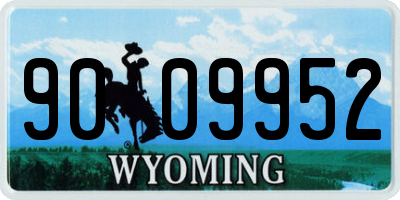 WY license plate 9009952