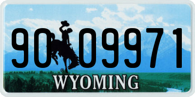WY license plate 9009971