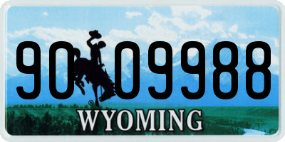 WY license plate 9009988