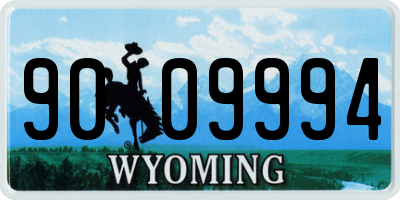 WY license plate 9009994