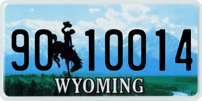 WY license plate 9010014