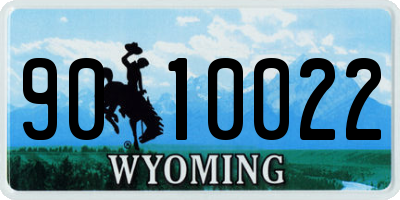 WY license plate 9010022
