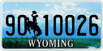 WY license plate 9010026