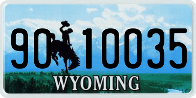 WY license plate 9010035