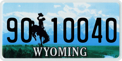 WY license plate 9010040