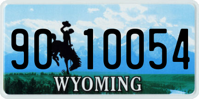 WY license plate 9010054
