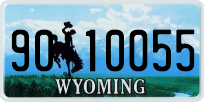 WY license plate 9010055