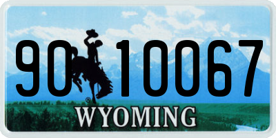 WY license plate 9010067