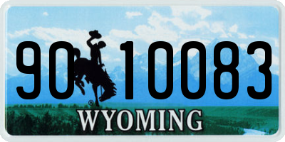 WY license plate 9010083
