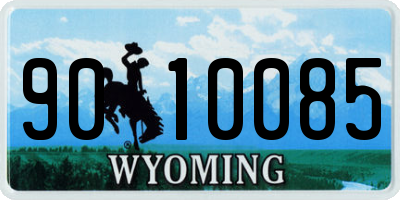 WY license plate 9010085