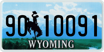 WY license plate 9010091