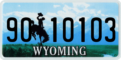 WY license plate 9010103