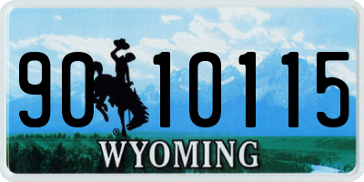 WY license plate 9010115