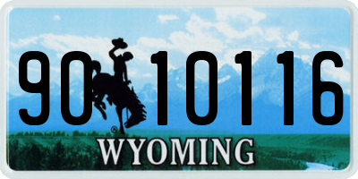 WY license plate 9010116