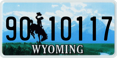 WY license plate 9010117