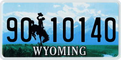 WY license plate 9010140