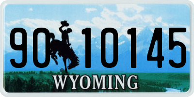 WY license plate 9010145