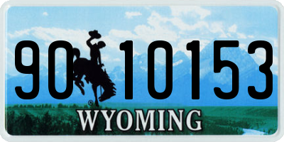 WY license plate 9010153