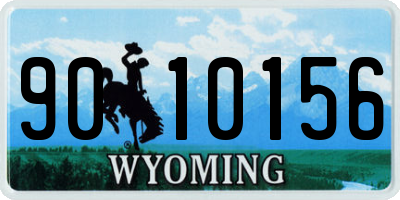 WY license plate 9010156