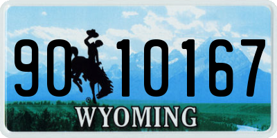 WY license plate 9010167