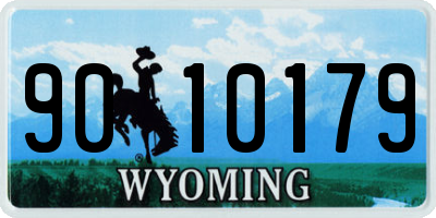 WY license plate 9010179
