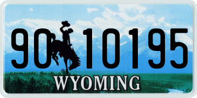 WY license plate 9010195