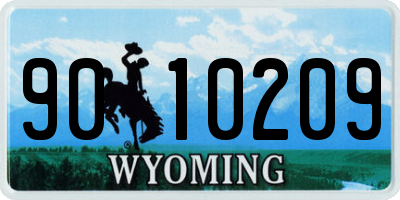 WY license plate 9010209