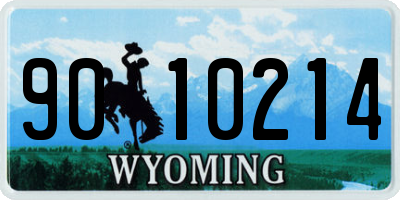 WY license plate 9010214