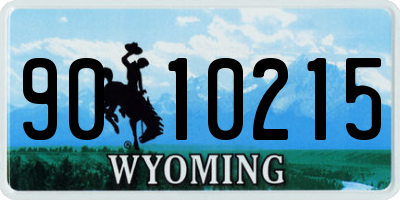WY license plate 9010215