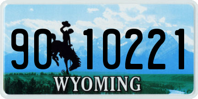WY license plate 9010221