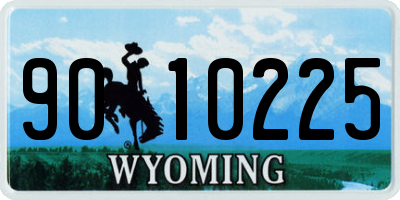 WY license plate 9010225