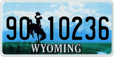 WY license plate 9010236