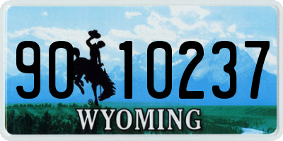 WY license plate 9010237
