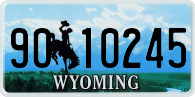 WY license plate 9010245