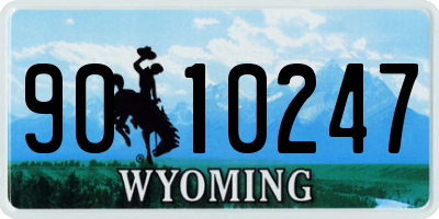 WY license plate 9010247
