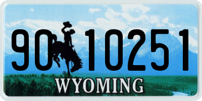 WY license plate 9010251
