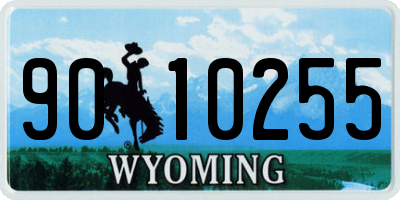 WY license plate 9010255