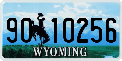 WY license plate 9010256