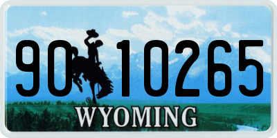 WY license plate 9010265